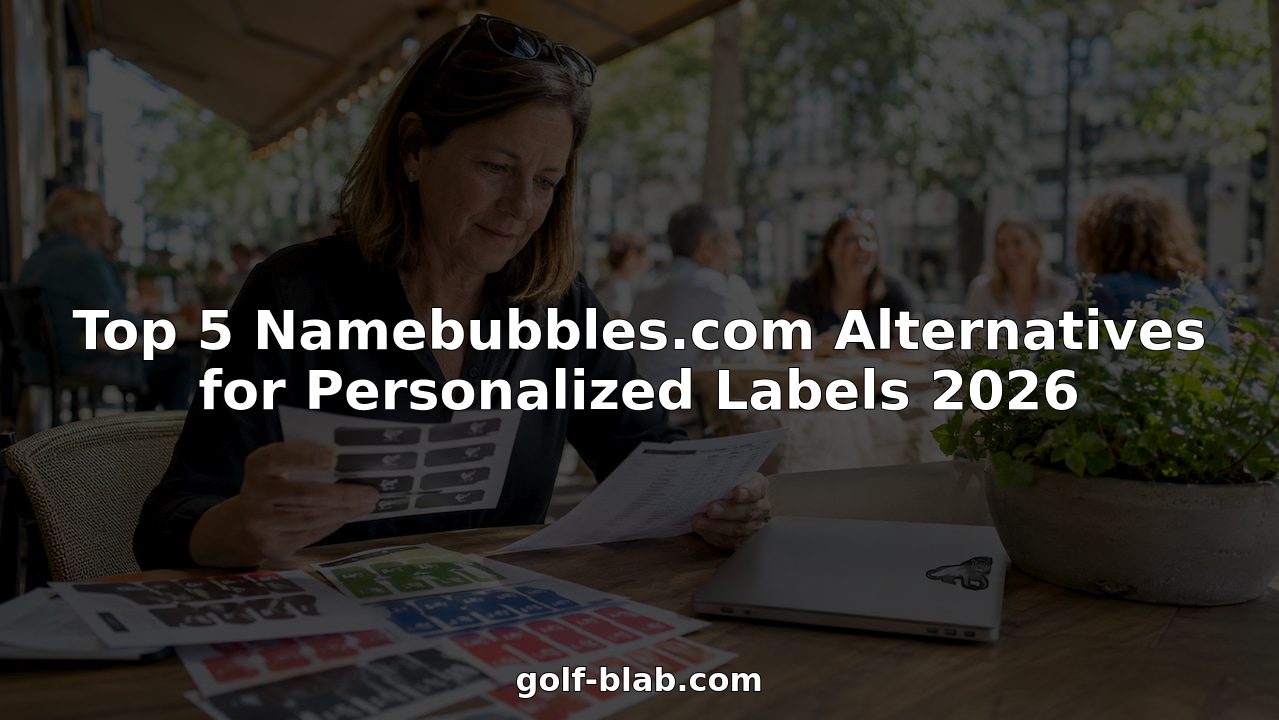 Woman comparing personalized name labels at kitchen table