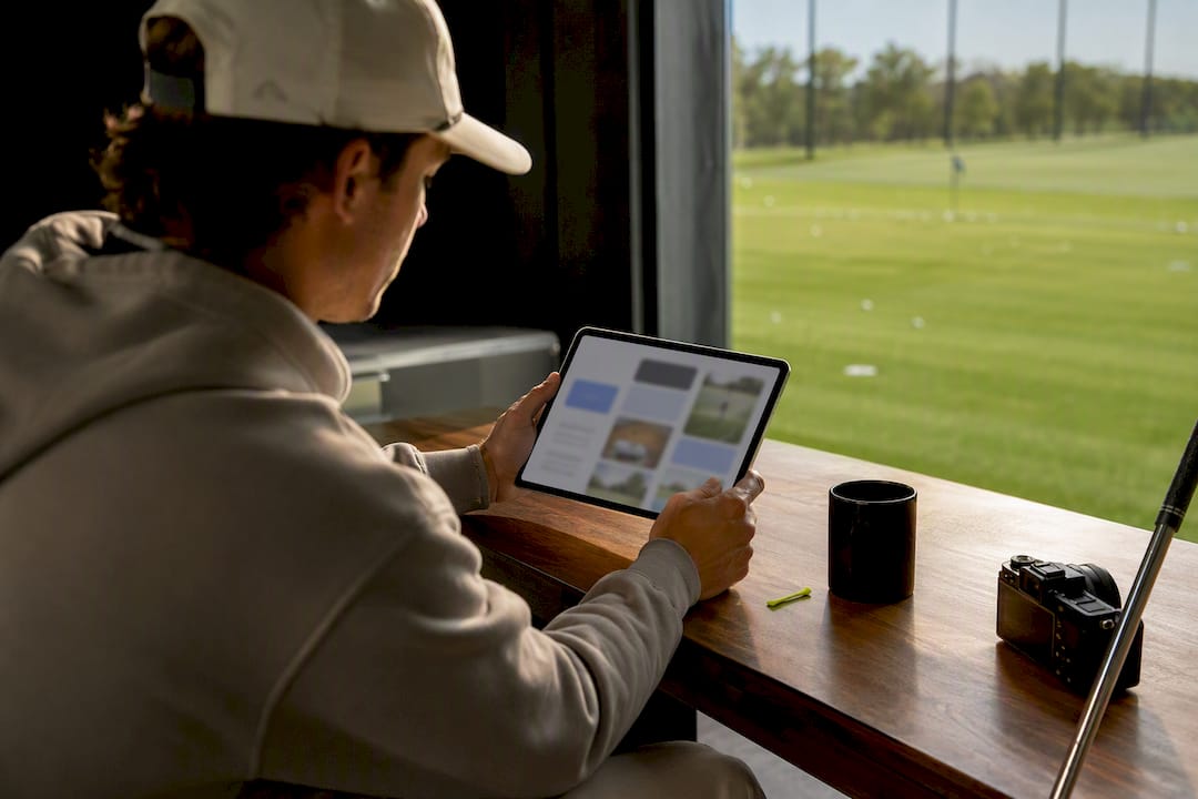 Golf creator reviewing a partnership media kit
